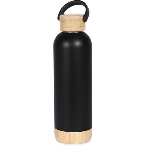 500 ML VACUUM BOTTLE WITH DOUBLE WALL IN STEEL AND BAMBOO 500 ML VACUUM BOTTLE WITH DOUBLE WALL IN STEEL AND BAMBOO