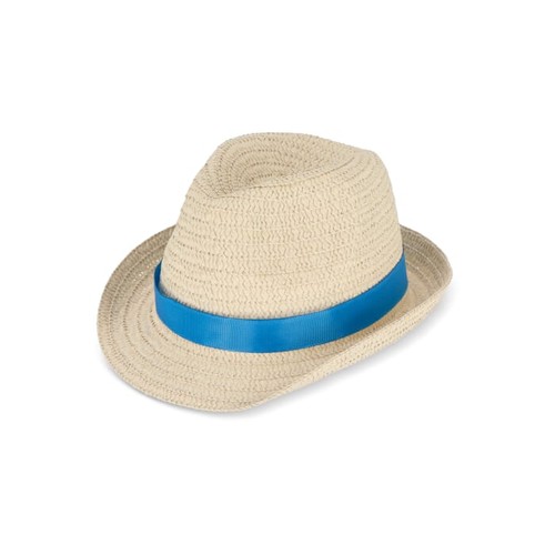 Chapeau de paille végétal avec bande colorée Chapeau de paille végétal avec bande colorée