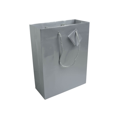 157 g/m2 laminated paper shopping bag with gusset and bottom reinforcement, string handles 157 g/m2 laminated paper shopping bag with gusset and bottom reinforcement, string handles