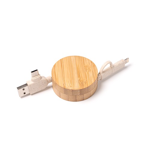 Erweiterbares Ladekabel. USB- und Typ-C-Eingang. T Adolfo