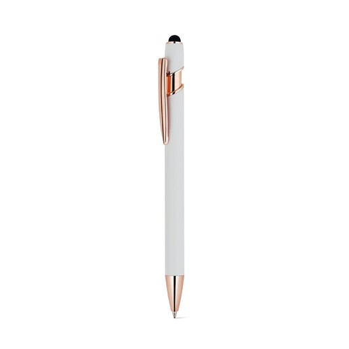 NEIL ROSE. Penna a sfera realizzata in alluminio riciclato (100% rAL), con finitura opaca e inchiostro blu