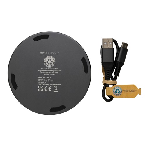 Caricatore wireless 10W in alluminio RCS Terra Caricatore wireless 10W in alluminio RCS Terra