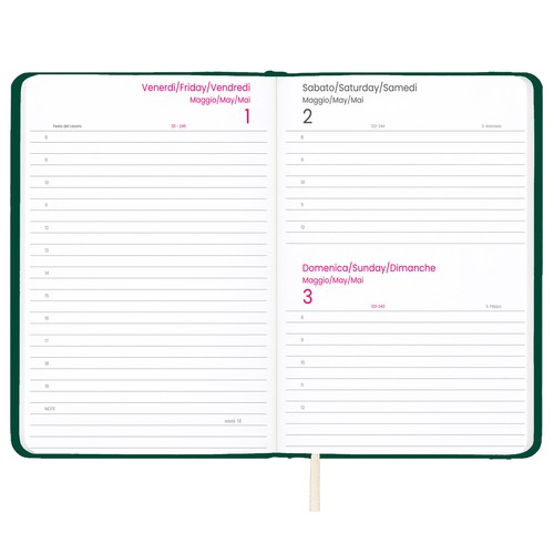 2026 daily planner with hard PU cover