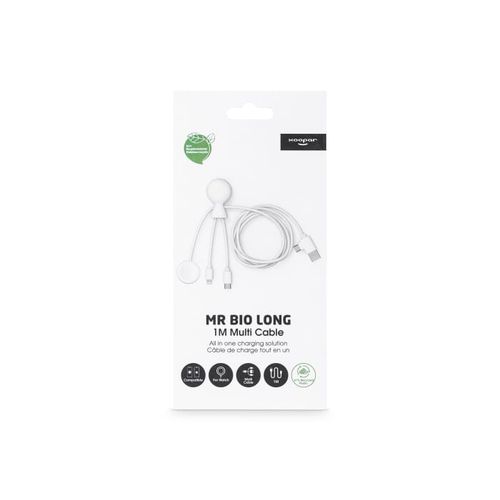 Xoopar Mr. Bio Long Multi Kabel voor Apple/Samsung Watch 1 Meter Xoopar Mr. Bio Long Multi Kabel voor Apple/Samsung Watch 1 Meter