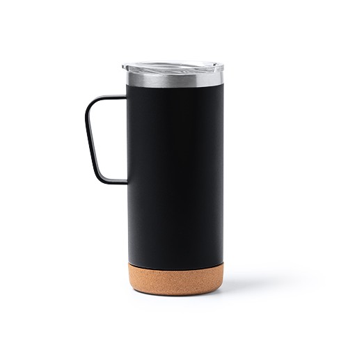 Double-walled thermal mug with a cork base Hilde Double-walled thermal mug with a cork base Hilde