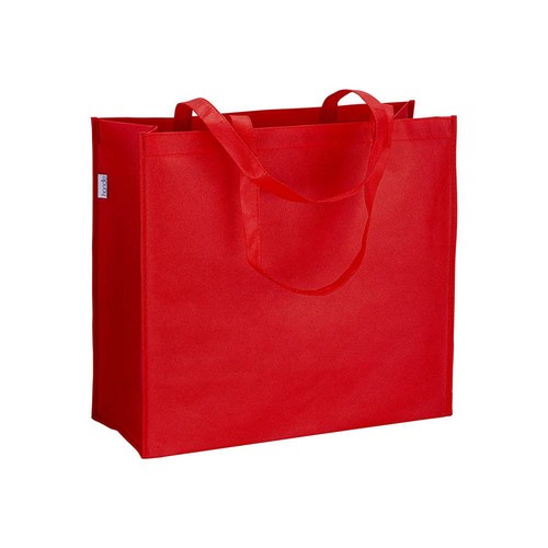 Bolsa de PET reciclado 80 g/m2, asas largas y fuelle