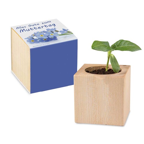 Houten kubus - standaard - Moederdag - zonder lasergravure