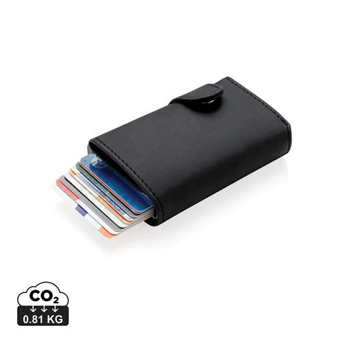 Standaard aluminium RFID kaarthouder met PU portemonnee Standaard aluminium RFID kaarthouder met PU portemonnee