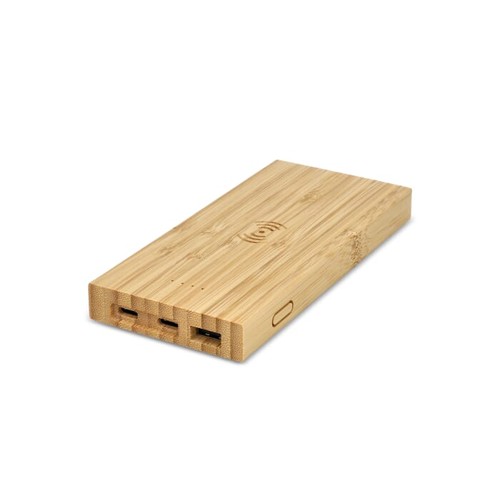 Bamboo Powerbank Wireless Charging 8000mAh Bamboo Powerbank Wireless Charging 8000mAh