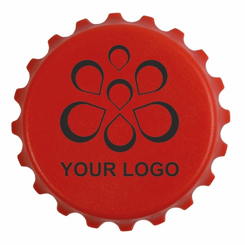 ABS and metal, bottle top-shaped, screw-top and bottle opener with magnets