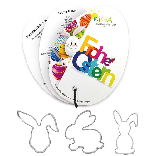 Baking-shapes with recipe book Easter egg - bunny 1