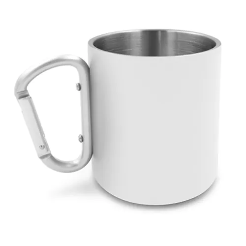 Kubek 280 ml ze stali nierdzewnej z recyklingu, z karabińczykiem | Pari Kubek 280 ml ze stali nierdzewnej z recyklingu, z karabińczykiem | Pari