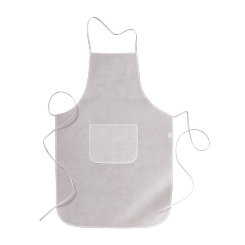 Grembiule lungo in TNT (80g/m2), con tasca frontale 60x90 cm Grembiule lungo in TNT (80g/m2), con tasca frontale 60x90 cm