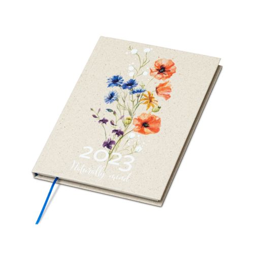 Mindnotes® diary in a grass paper hardcover