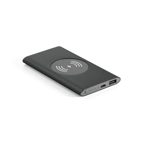 CASSINI. Power bank 4.000 mAh with 5W wireless charger in recycled aluminium (100% rAL) CASSINI. Power bank 4.000 mAh with 5W wireless charger in recycled aluminium (100% rAL)
