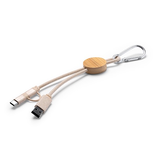 Cable de carga 4 en 1. Entrada USB y type-C. Salid Adílson