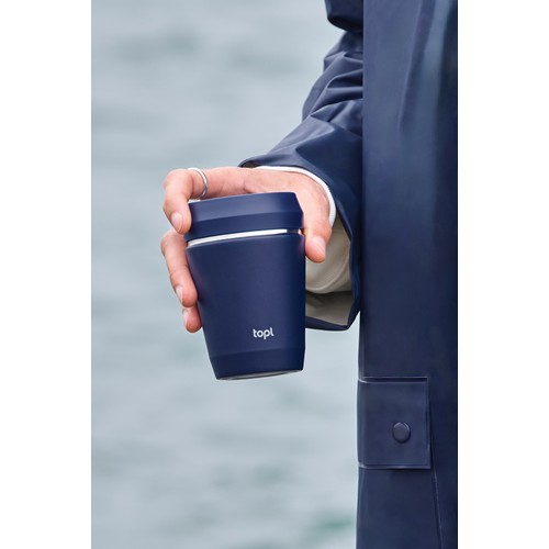 Topl Recycled Steel To Go Tumbler Patented 360 Lid 235ml Topl Recycled Steel To Go Tumbler Patented 360 Lid 235ml