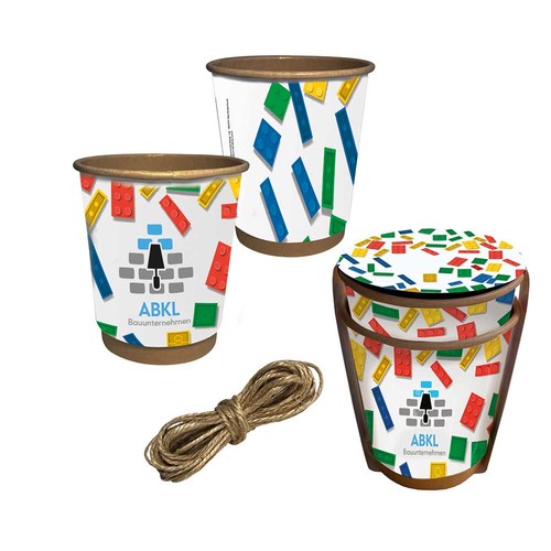 Paper cup telephone - individual - digital printing 4/0-c Paper cup telephone - individual - digital printing 4/0-c