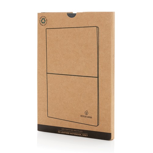 A5 GRS recycled leather notebook
