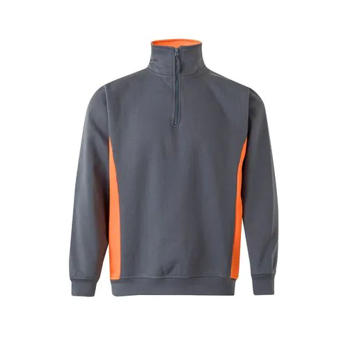 VL SVAROG. Two-tone terry sweatshirt (260g/m²), in polyester (65%) and cotton (35%)