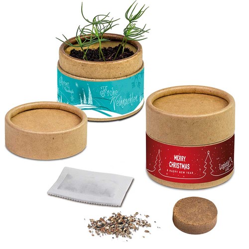 Boite kraft avec graines - Trèfle à 4 feuilles Boite kraft avec graines - Trèfle à 4 feuilles