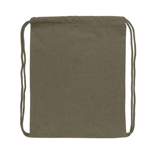 Impact AWARE™ recycled cotton drawstring backpack 145g