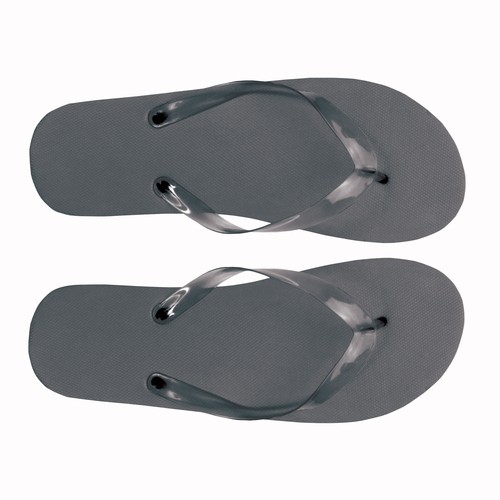 Tong UNISEXE avec semelle en PE (120 g) et lanière en PVC transparente. Taille unique Tong UNISEXE avec semelle en PE (120 g) et lanière en PVC transparente. Taille unique