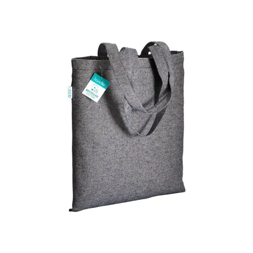 280g/m2 recycled cotton shopping bag, long handles 280g/m2 recycled cotton shopping bag, long handles