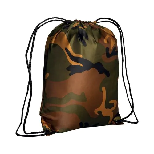 210T polyester camouflage backpack with drawstring closure and reinforced corners 210T polyester camouflage backpack with drawstring closure and reinforced corners
