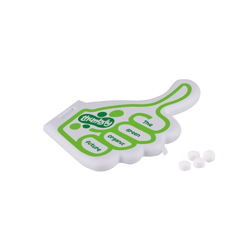 Distributeur de bonbons à la menthe en forme de pouce
