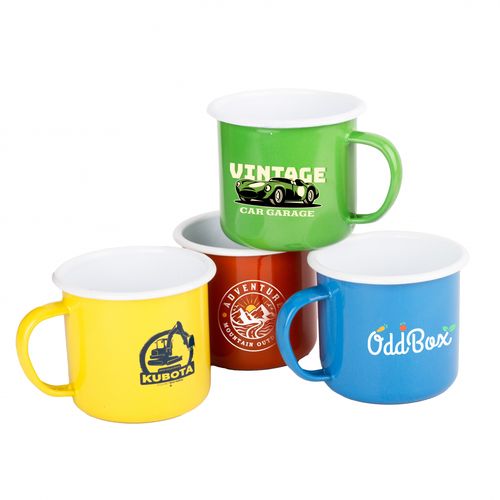 Premium Enamel Mugs (285ml/10oz) - Coloured Premium Enamel Mugs (285ml/10oz) - Coloured