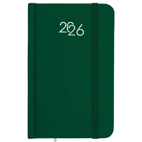 Agenda de poche hebdomadaire 2026, couverture rigide en carton laminé