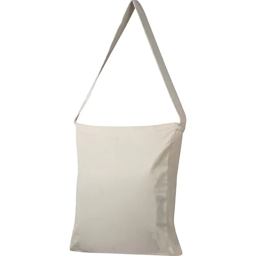Borsa in cotone con manico in tessuto e piega inferiore REBECCA