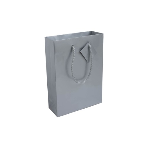 157 g/m2 laminated paper shopping bag with gusset and bottom reinforcement, string handles 157 g/m2 laminated paper shopping bag with gusset and bottom reinforcement, string handles