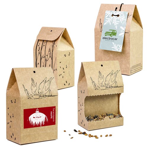 Bird food to-go - Christmas - Promotional card Bird food to-go - Christmas - Promotional card