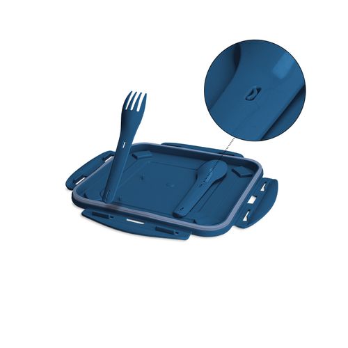 1,2L LUNCH BOX WITH LID, SPOON AND FORK