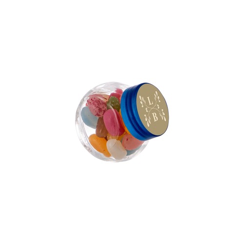 Micro glass jar 50 ml, filled with candy Micro glass jar 50 ml, filled with candy