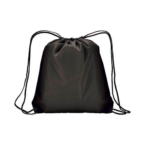 210T polyester backpack with drawstring closure and reinforced corners