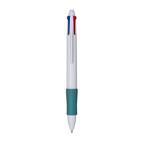 Boligrafo con pulsador de plastica con 4 recambios. Empunadura engomada Boligrafo con pulsador de plastica con 4 recambios. Empunadura engomada