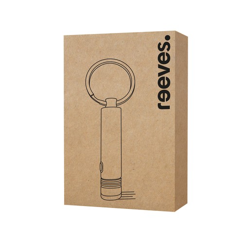 Key ring with rechargeable LED flashlight REEVES-PORTO LIGHT