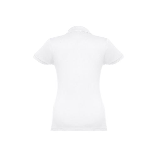 THC EVE WH. Polo da donna a maniche corte con cintura in cotone cardato