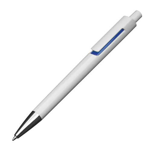 Stylo bille blanc avec applications colorées Stylo bille blanc avec applications colorées