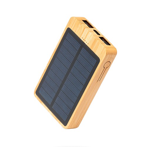 Powerbank with solar panel. Type-C input/output, t Aída Powerbank with solar panel. Type-C input/output, t Aída