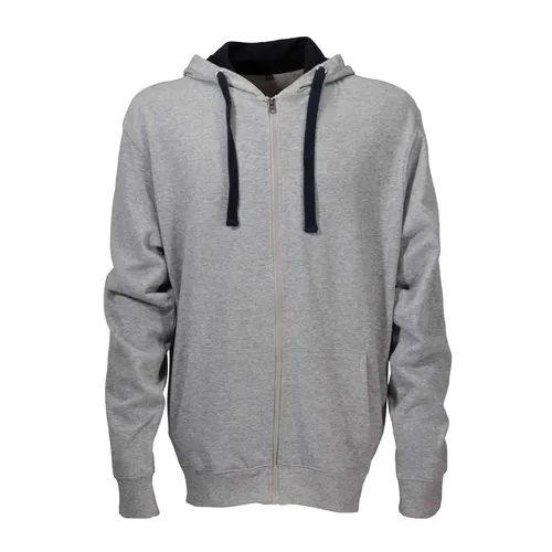 Felpa da uomo a zip intera, con cappuccio e 2 tasche frontali Felpa da uomo a zip intera, con cappuccio e 2 tasche frontali