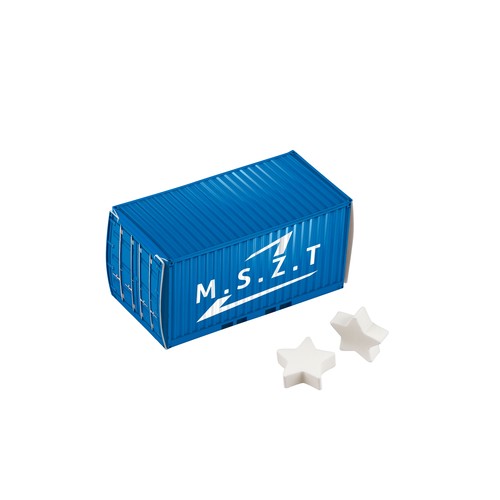 Container box filled with peppermint