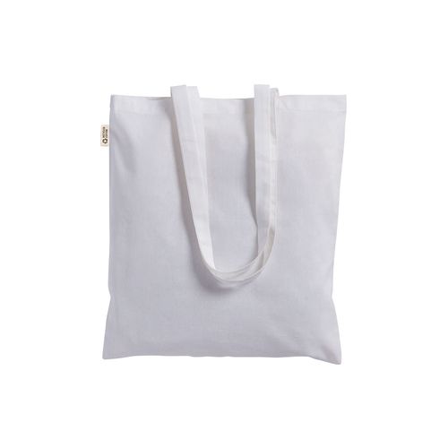 120 g/m2 recycled cotton shopper bag, long handles.