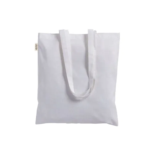 120 g/m2 recycled cotton shopper bag, long handles. 120 g/m2 recycled cotton shopper bag, long handles.