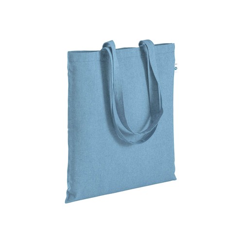 Recycled cotton shopping bag 190 g/m2, long handles, 38 x 42 cm Recycled cotton shopping bag 190 g/m2, long handles, 38 x 42 cm