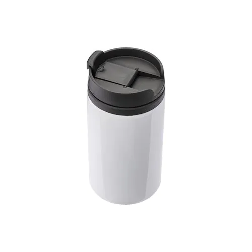 Sublimating metal mug with plastic inner wall, lid and handle Sublimating metal mug with plastic inner wall, lid and handle