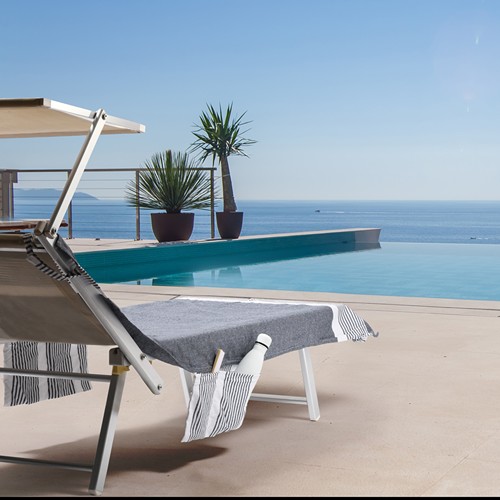 COUVERTURE DE PLAGE EN COTON ET POLYESTER